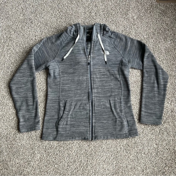 The North Face Jackets & Blazers - The North Face Grey Zip Up Jacket With Hood Size Small
